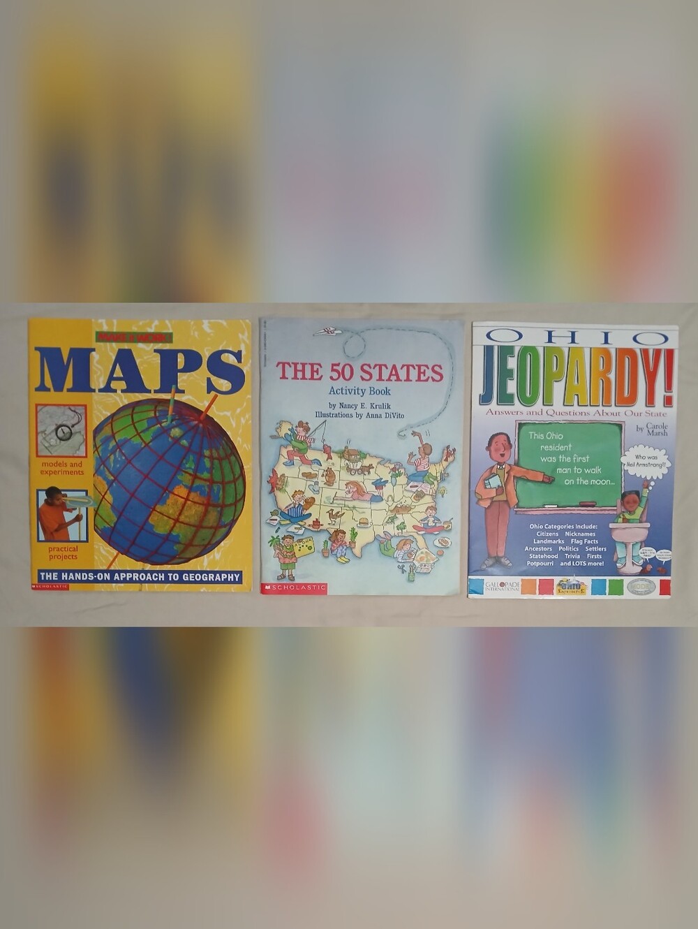 Scholastic The 50 States Activity Book - Light Blue Cover